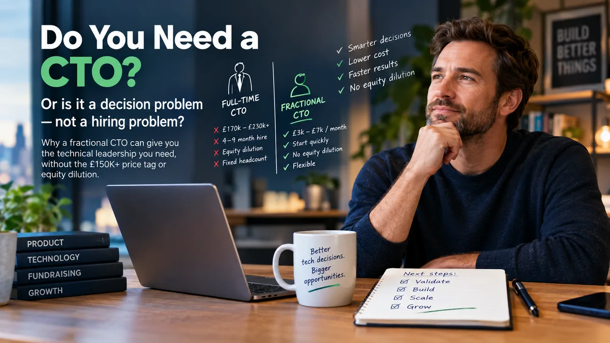 Why Startups Don’t Need a Full-Time CTO — They Need the Right Leadership